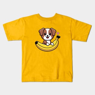 Banana Dog Smile Kids T-Shirt